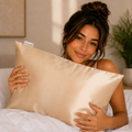 100% Silk Zippered Pillowcase Royal Cream
