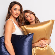 100% Silk Zippered Pillowcase Lustrous Gold