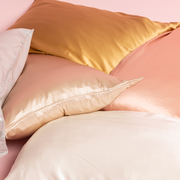 100% Silk Zippered Pillowcase Lustrous Gold