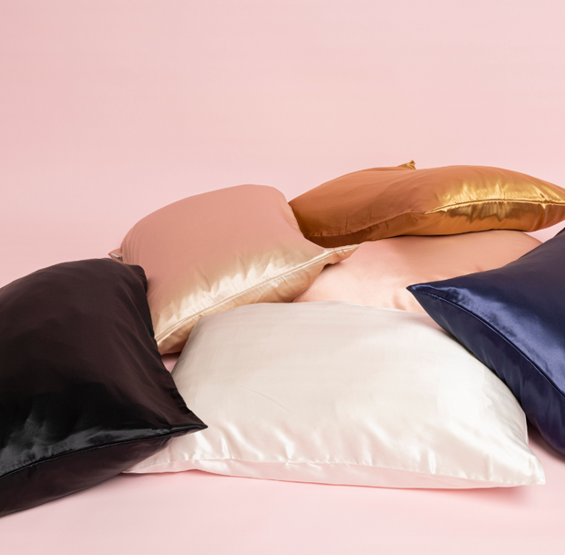 100% Silk Zippered Pillowcase Pair Pearl  White